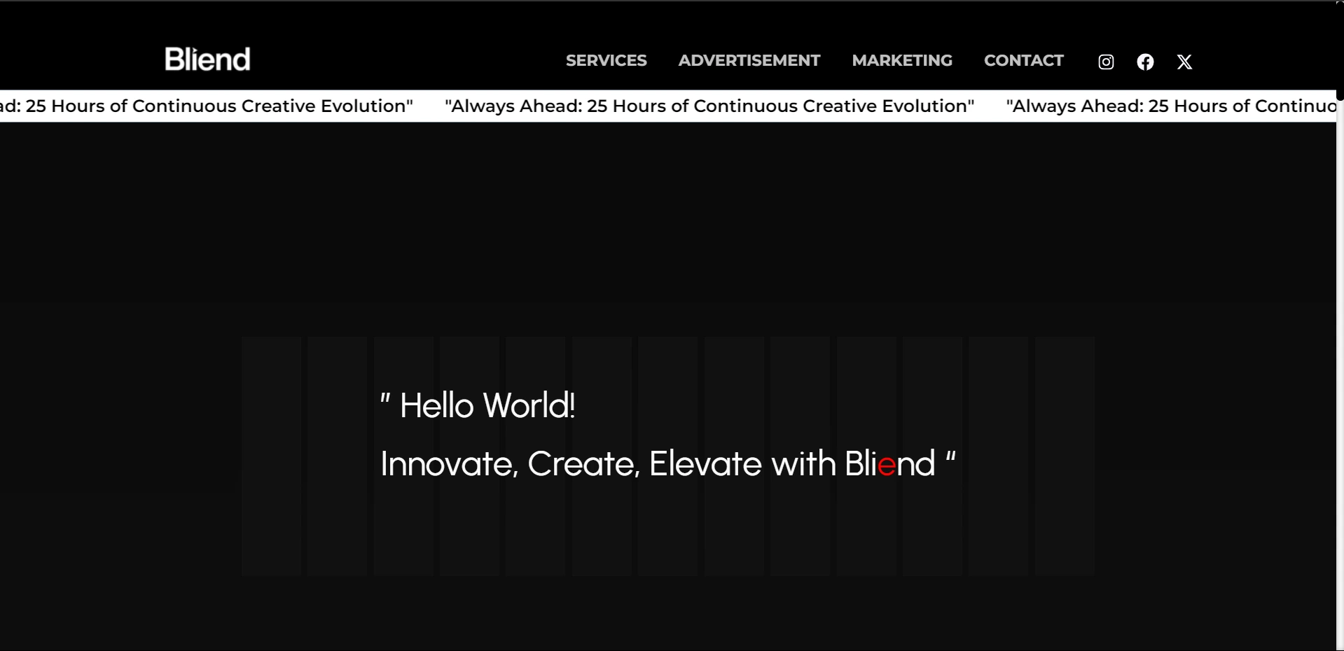 bliend ad agency website