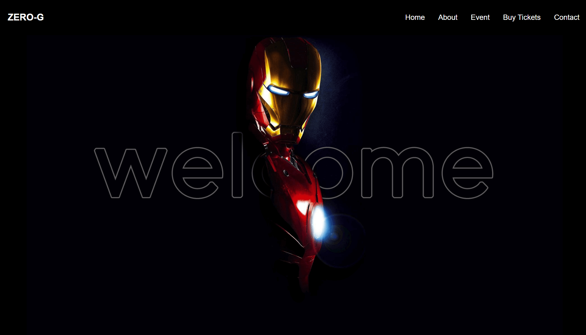 Zero-G Event website
